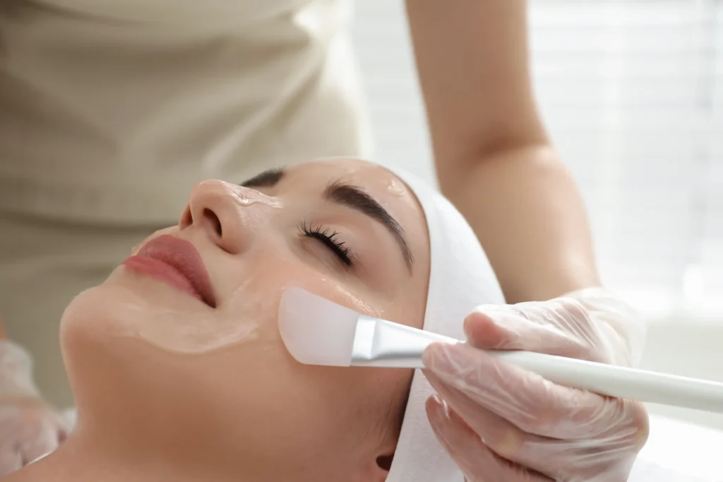 A Female receiving Chemical Peels in Port Orange, FL at Evolution Health and Wellnes